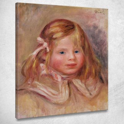 Coco With Pink Ribbon Pierre-Auguste Renoir par190 canvas print 