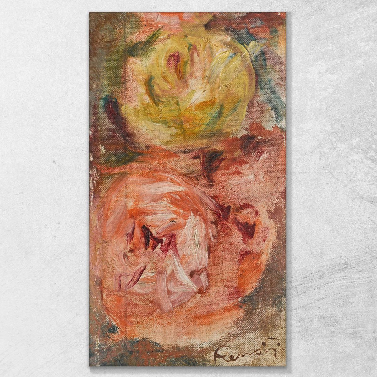 Two Roses Pierre-Auguste Renoir par198 canvas print 
