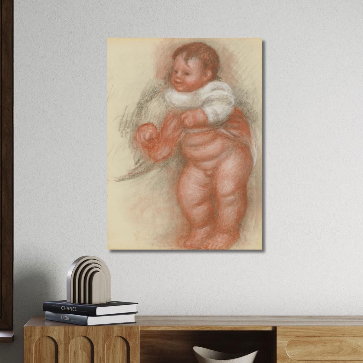 Naked Child Standing Pierre-Auguste Renoir par204 canvas print 