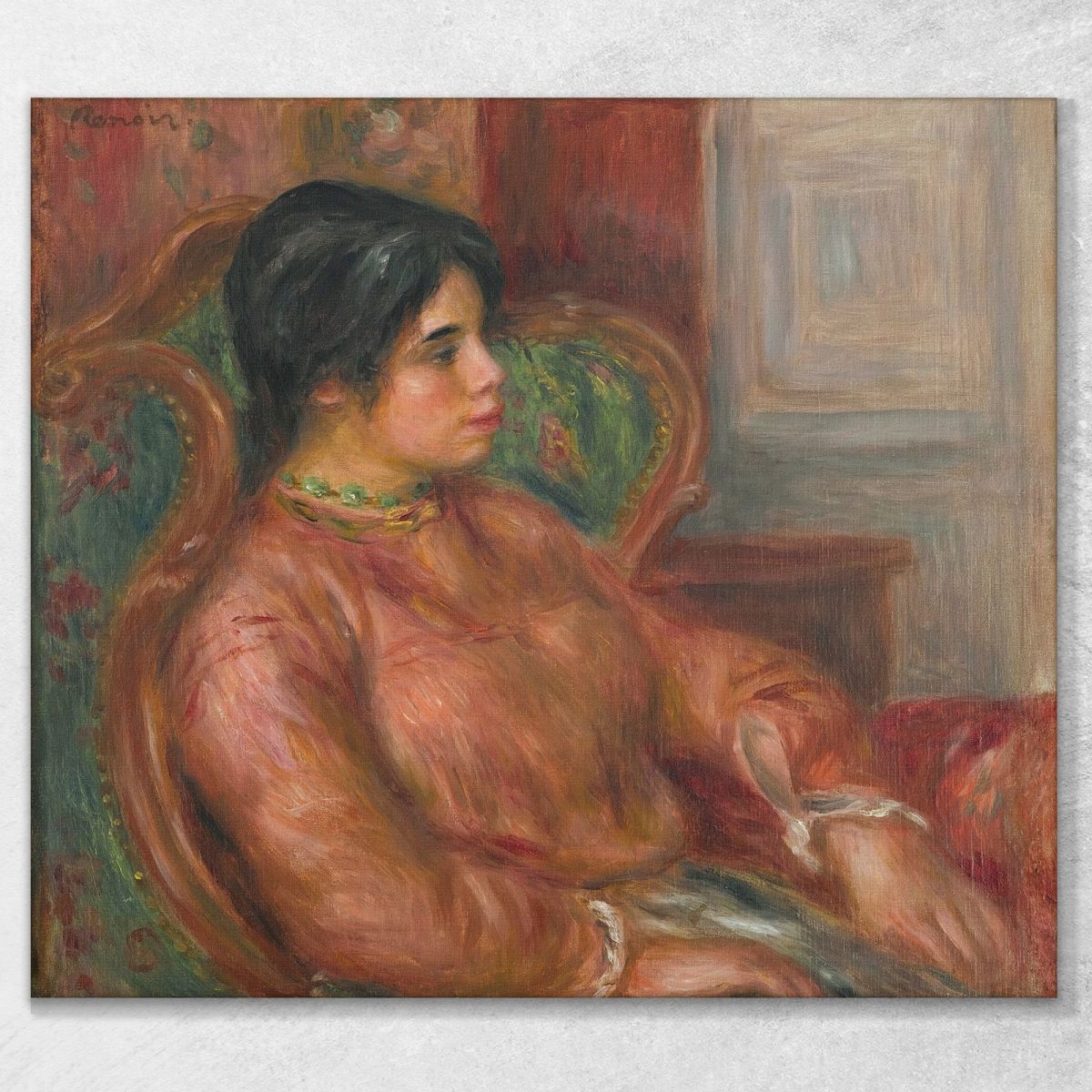 Woman In The Green Armchair Pierre-Auguste Renoir par211 canvas print 