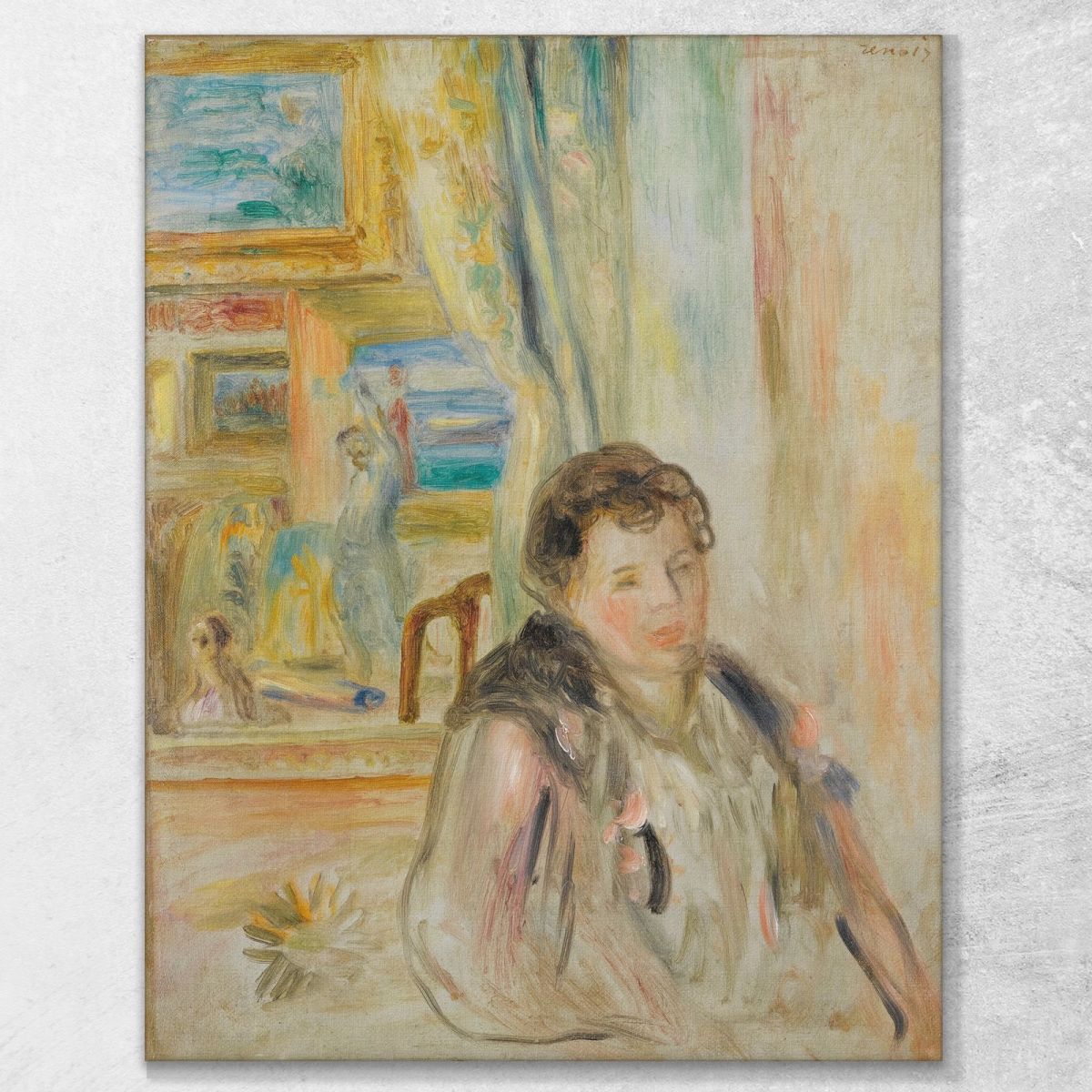 Woman In An Interior Pierre-Auguste Renoir par213 canvas print 