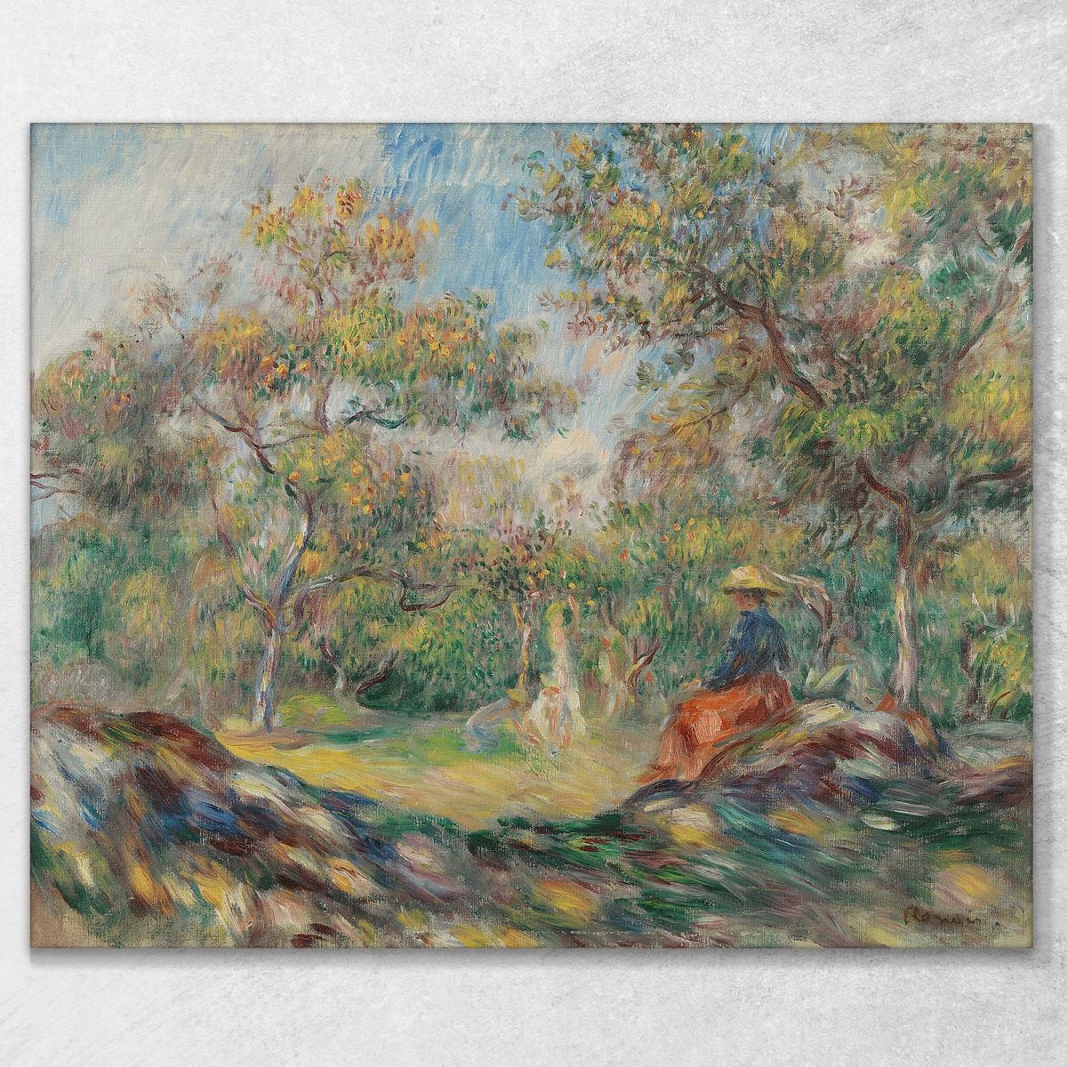 Woman In A Landscape Pierre-Auguste Renoir par214 canvas print 