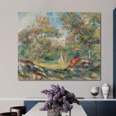 Woman In A Landscape Pierre-Auguste Renoir par214 canvas print 