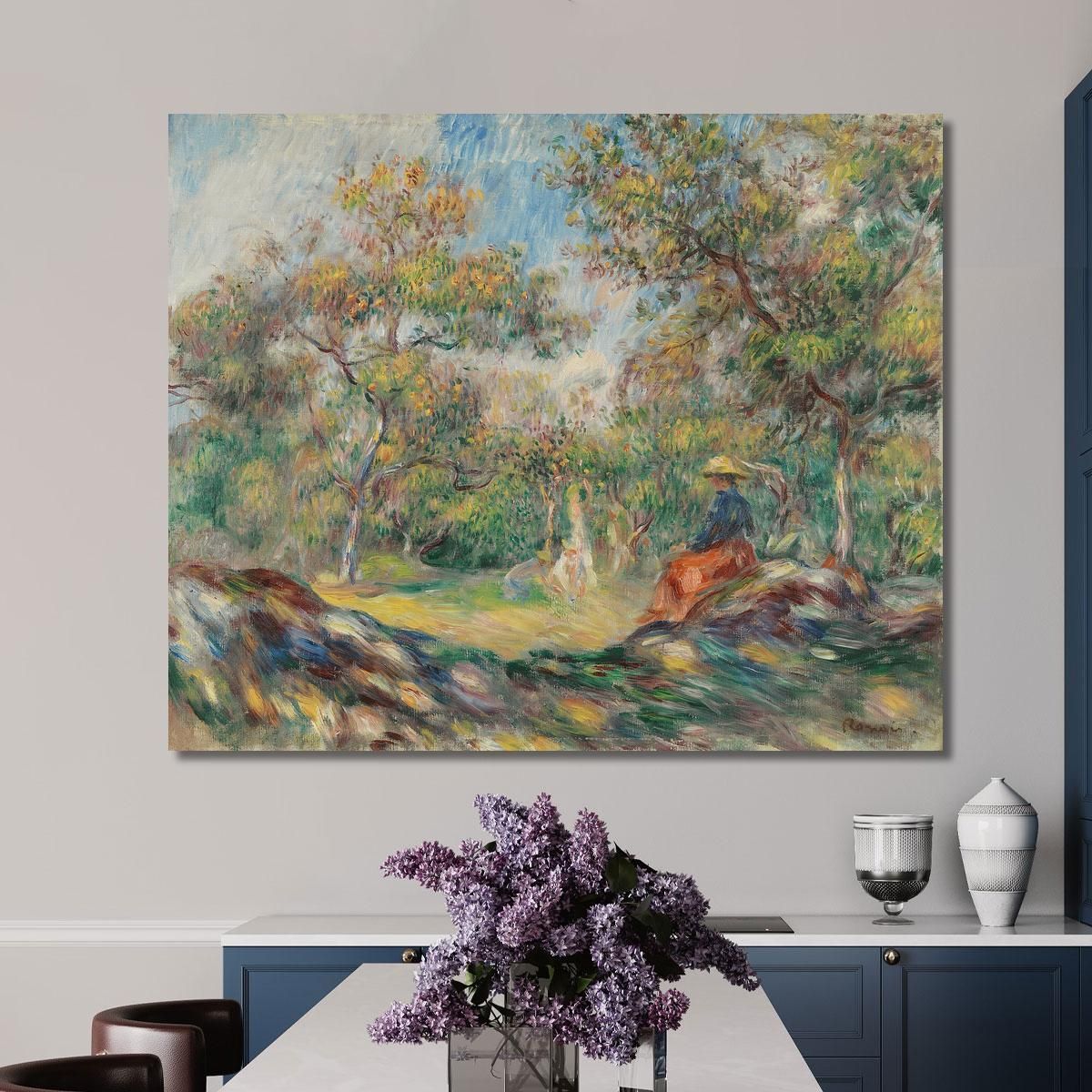 Woman In A Landscape Pierre-Auguste Renoir par214 canvas print 