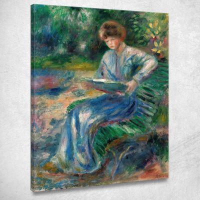 Woman Reading On A Bench Pierre-Auguste Renoir par218 canvas print 