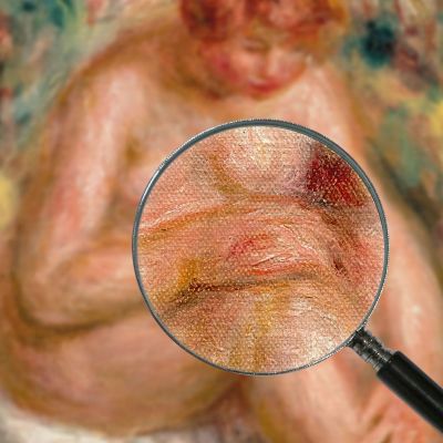 Nude Woman Sitting Three-Quarter View Pierre-Auguste Renoir par220 canvas print