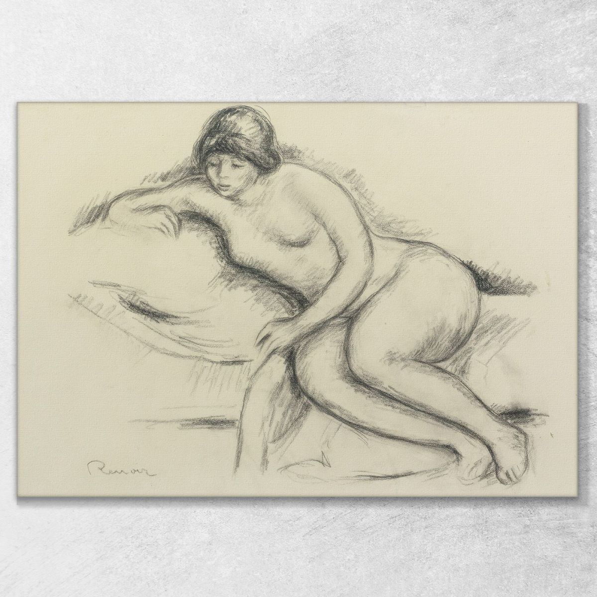 Naked Woman On Nice Sofa Pierre-Auguste Renoir par222 canvas print 