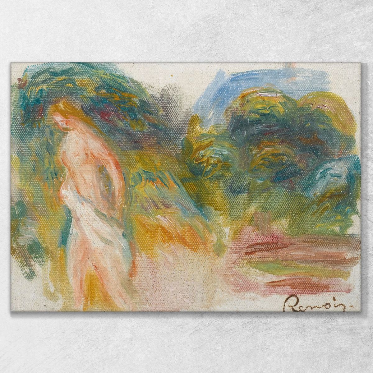 Naked Woman And Landscape Pierre-Auguste Renoir par223 canvas print 
