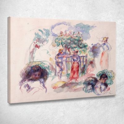 Figures Under A Tree Pierre-Auguste Renoir par226 canvas print 