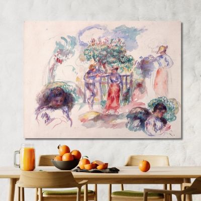 Figures Under A Tree Pierre-Auguste Renoir par226 canvas print 