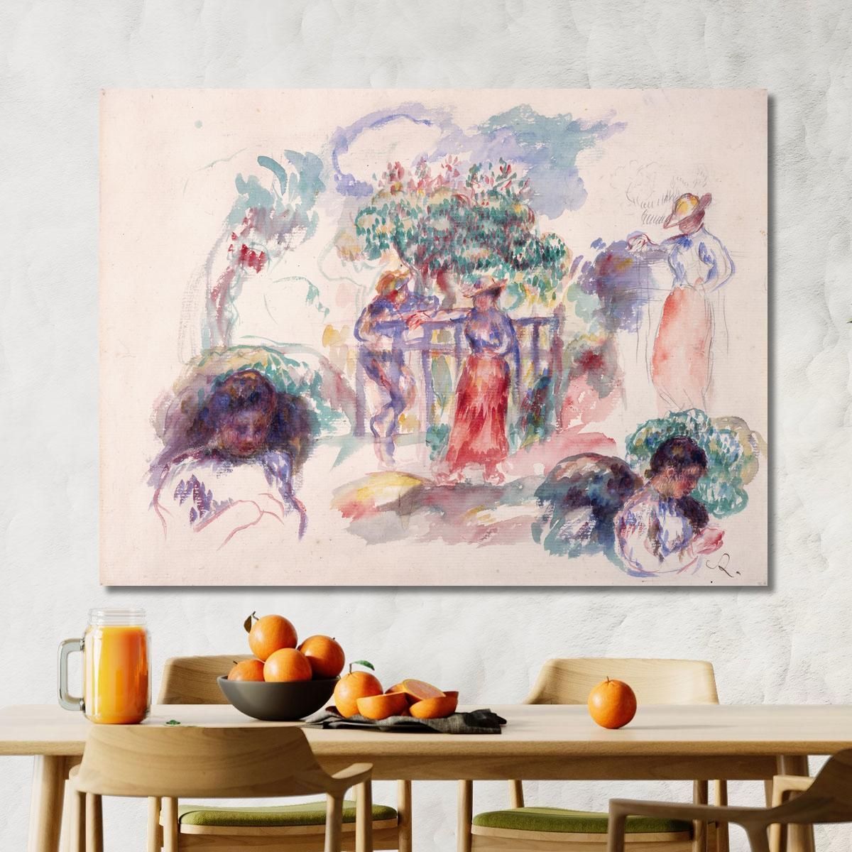 Figures Under A Tree Pierre-Auguste Renoir par226 canvas print 