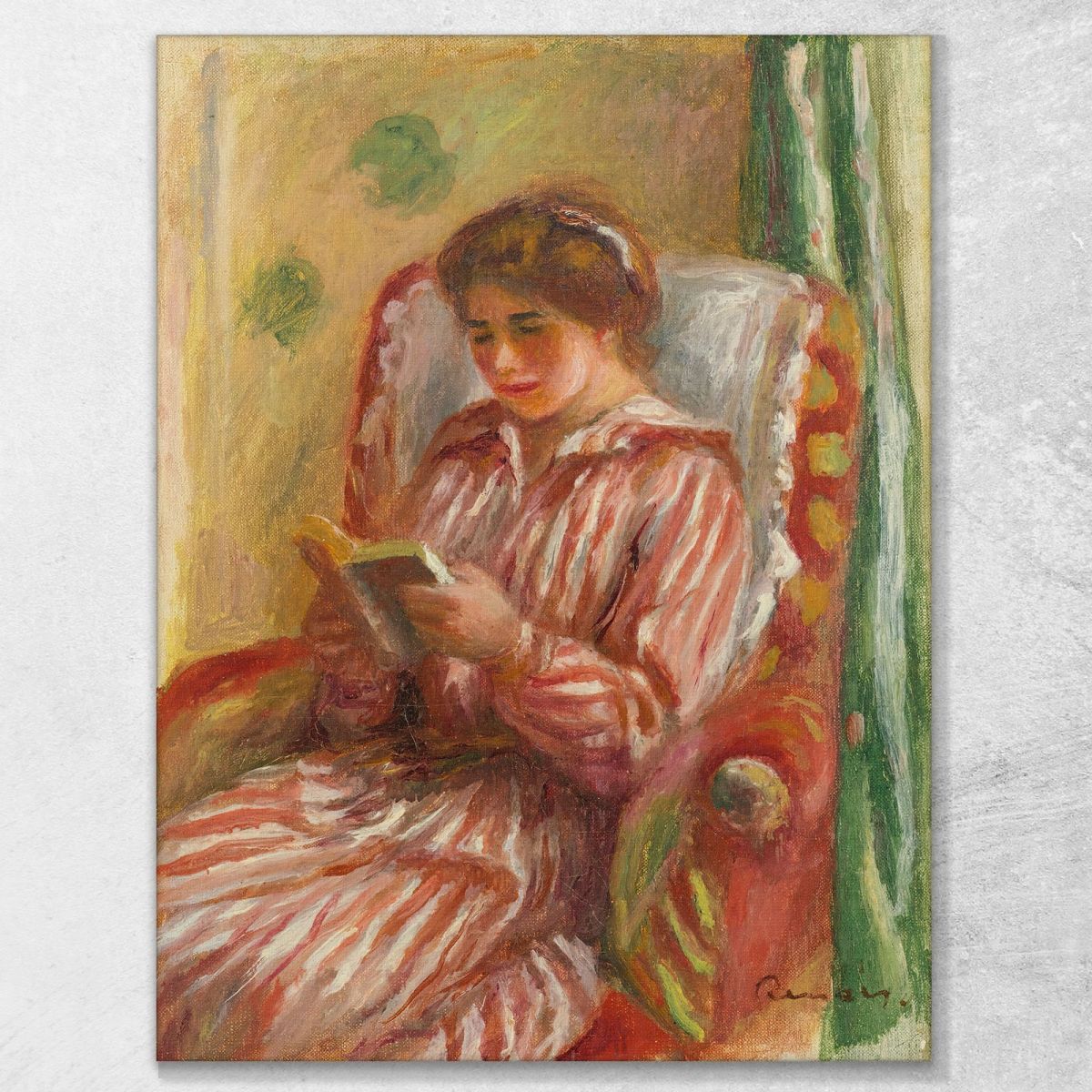 Gabrielle Lisant Pierre-Auguste Renoir par234 canvas print 