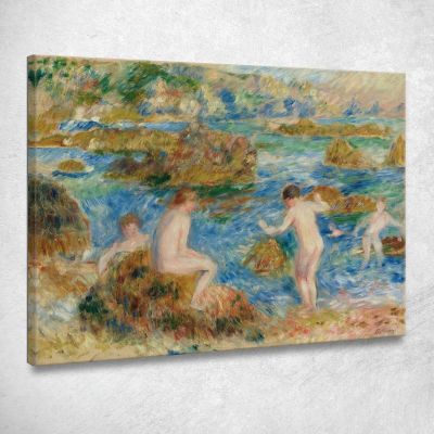 Naked Boys In The Rocks In Guernsey Pierre-Auguste Renoir par236 canvas print 