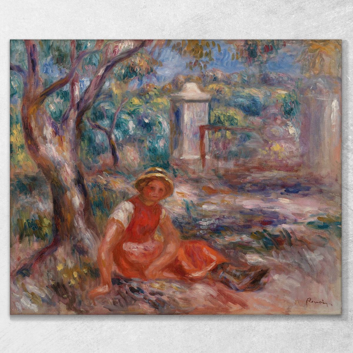 Girl At The Foot Of A Tree Pierre-Auguste Renoir par238 canvas print 