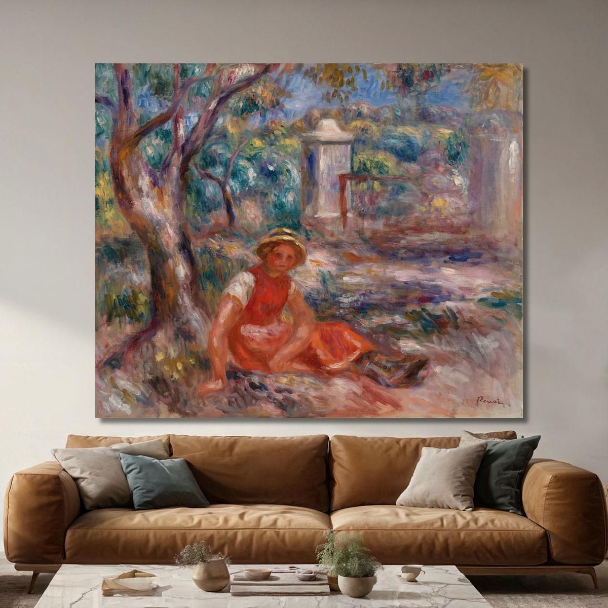 Girl At The Foot Of A Tree Pierre-Auguste Renoir par238 canvas print 