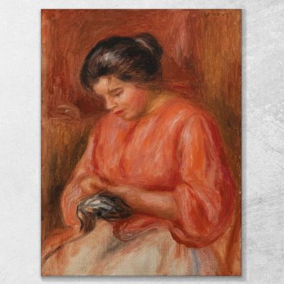Girl Darning Pierre-Auguste Renoir par239 canvas print 