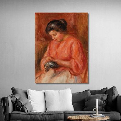 Girl Darning Pierre-Auguste Renoir par239 canvas print 