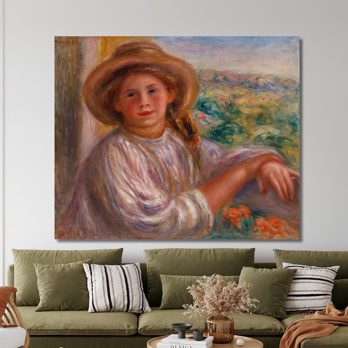 Girl On A Balcony Cagnes Pierre-Auguste Renoir par241 canvas print 