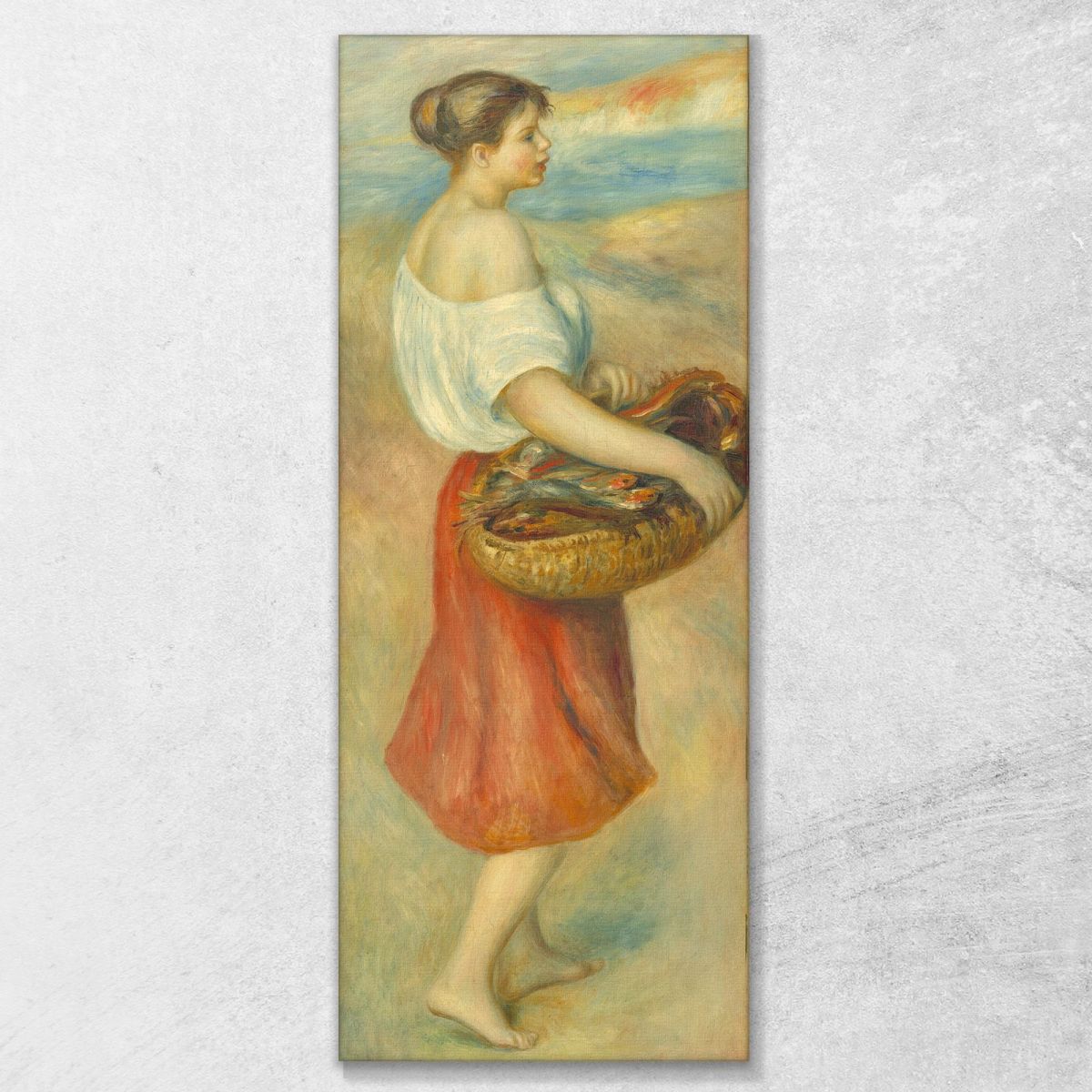 Girl With A Basket Of Fish Pierre-Auguste Renoir par243 canvas print 