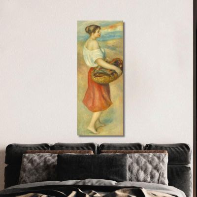 Girl With A Basket Of Fish Pierre-Auguste Renoir par243 canvas print 