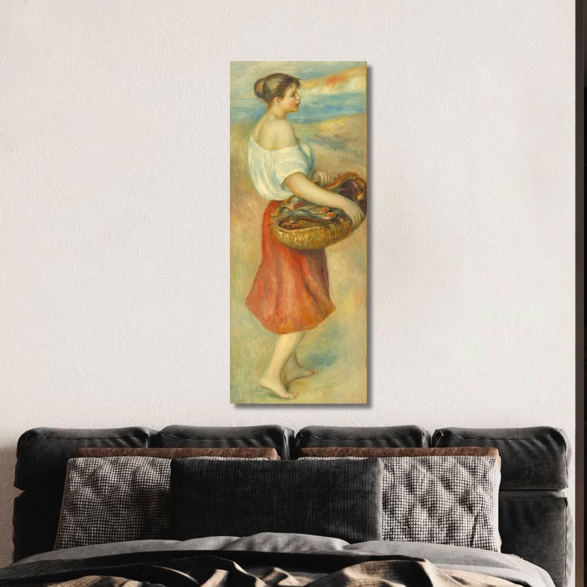 Girl With A Basket Of Fish Pierre-Auguste Renoir par243 canvas print 