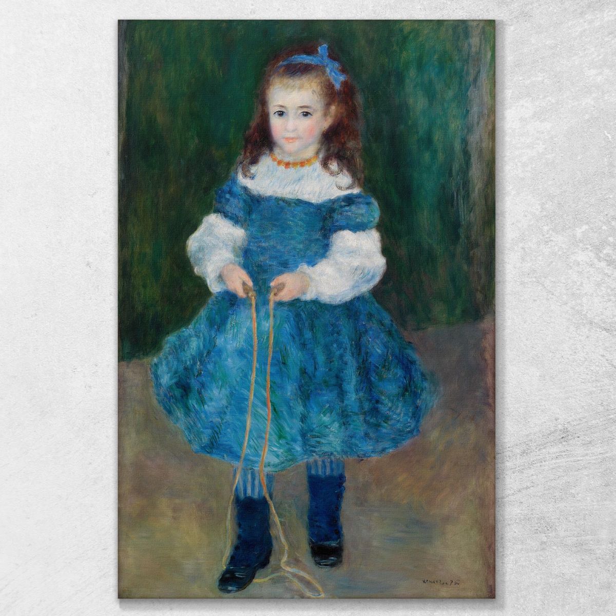 Girl With A Jump Rope Portrait Of Delphine Legrand Pierre-Auguste Renoir par245 canvas print 