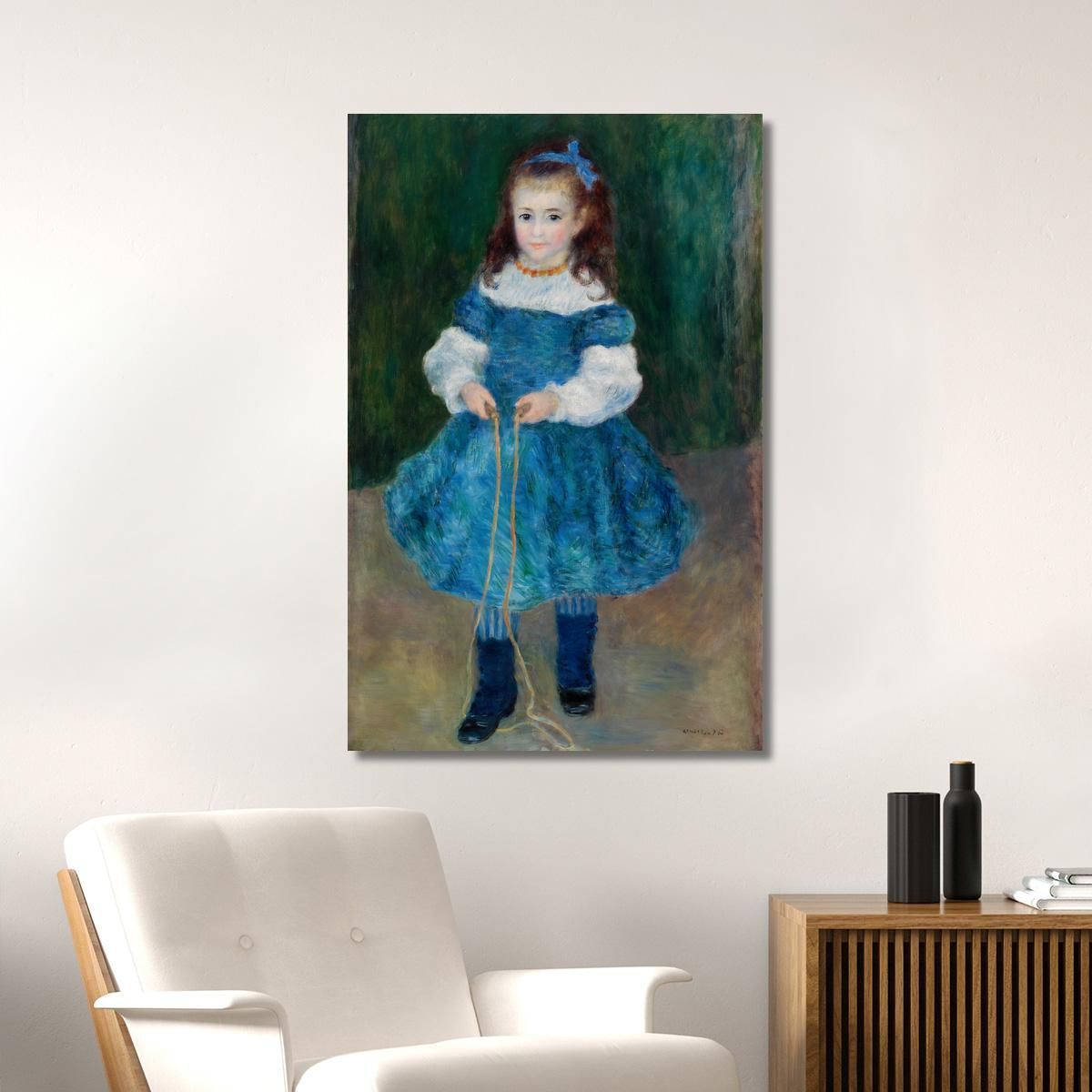Girl With A Jump Rope Portrait Of Delphine Legrand Pierre-Auguste Renoir par245 canvas print 