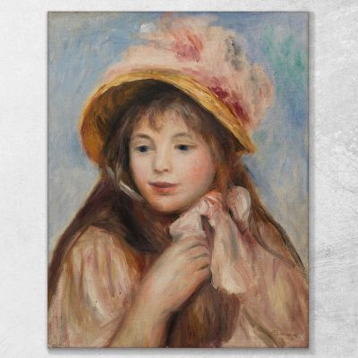 Girl With Pink Bonnet Pierre-Auguste Renoir par247 canvas print 
