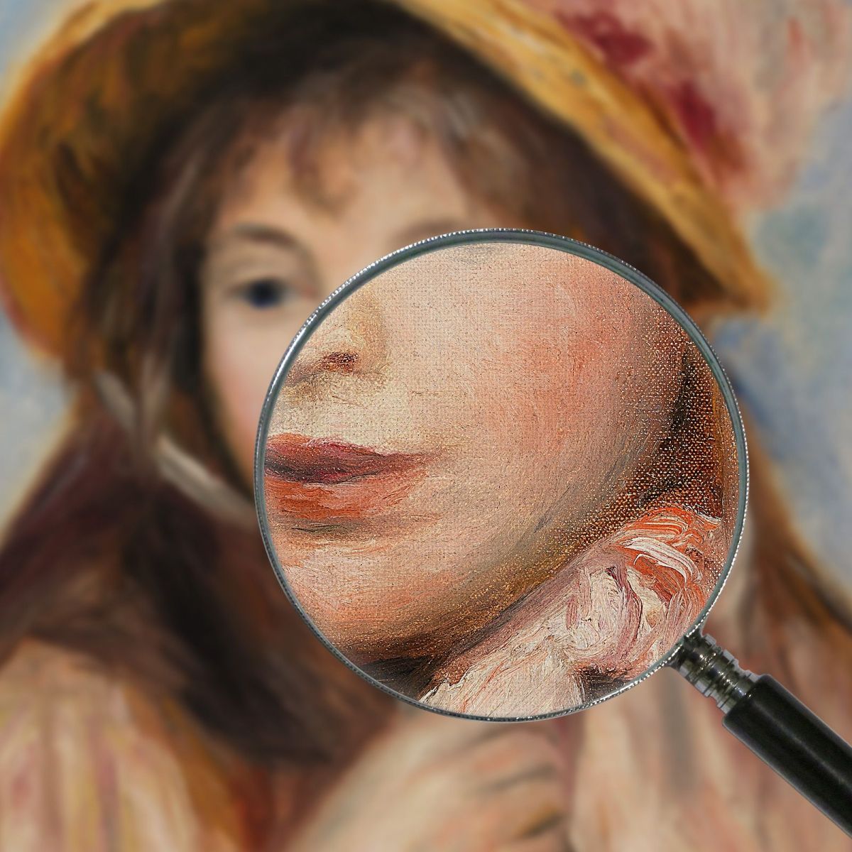 Girl With Pink Bonnet Pierre-Auguste Renoir par247 canvas print