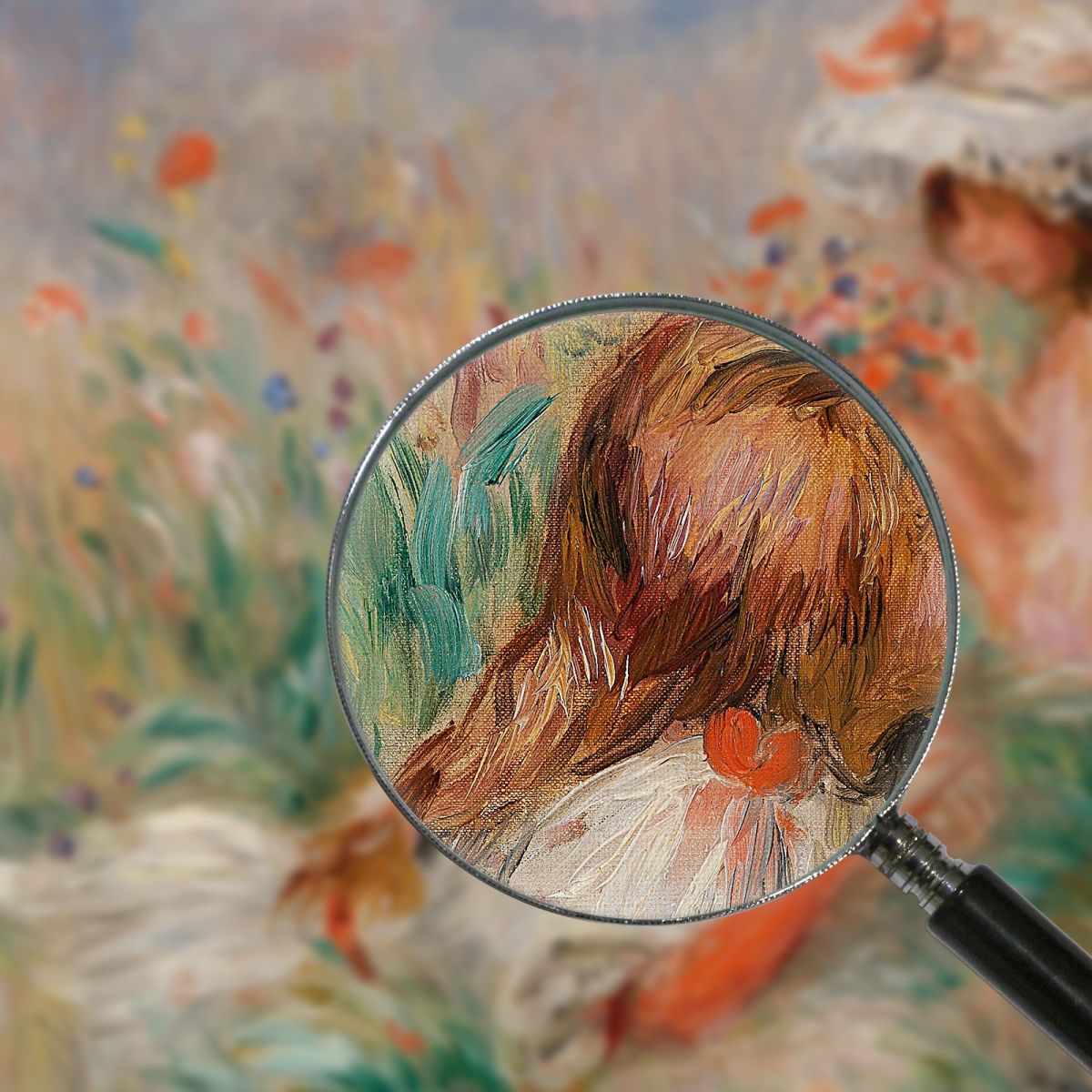 Girls In The Grass Arranging A Bouquet Pierre-Auguste Renoir par248 canvas print