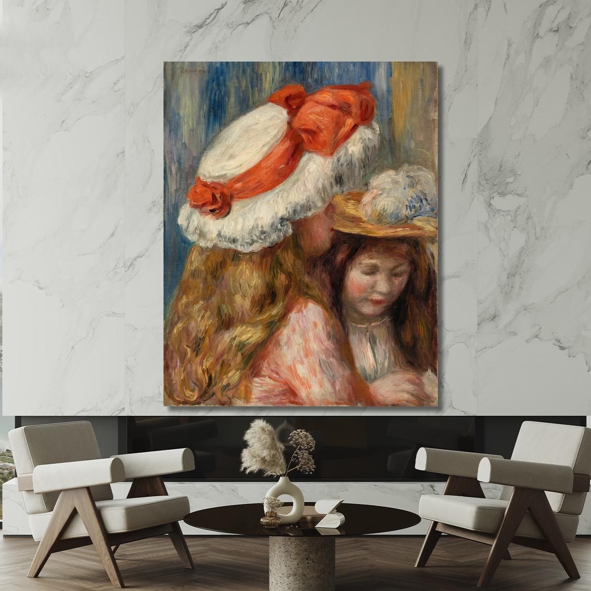 Girls With Hats Pierre-Auguste Renoir par249 canvas print 