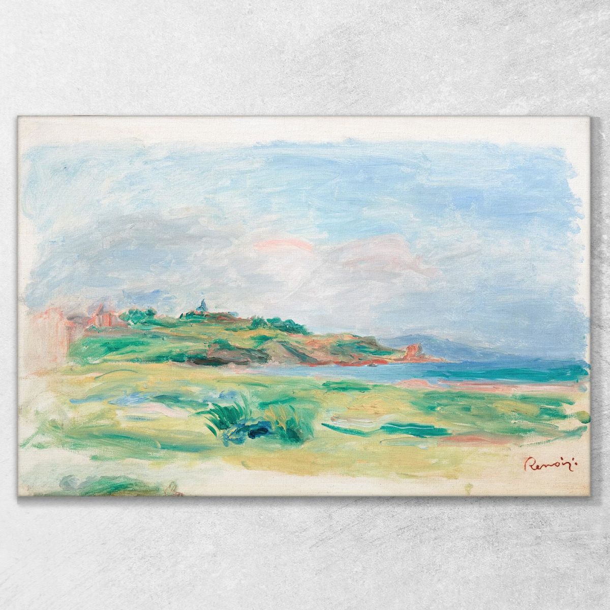 Gulf Sea Green Cliffs Pierre-Auguste Renoir par250 canvas print 