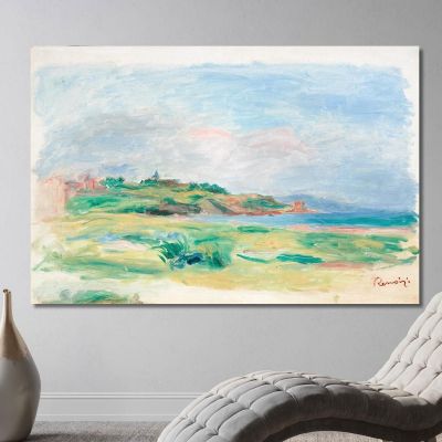 Gulf Sea Green Cliffs Pierre-Auguste Renoir par250 canvas print 
