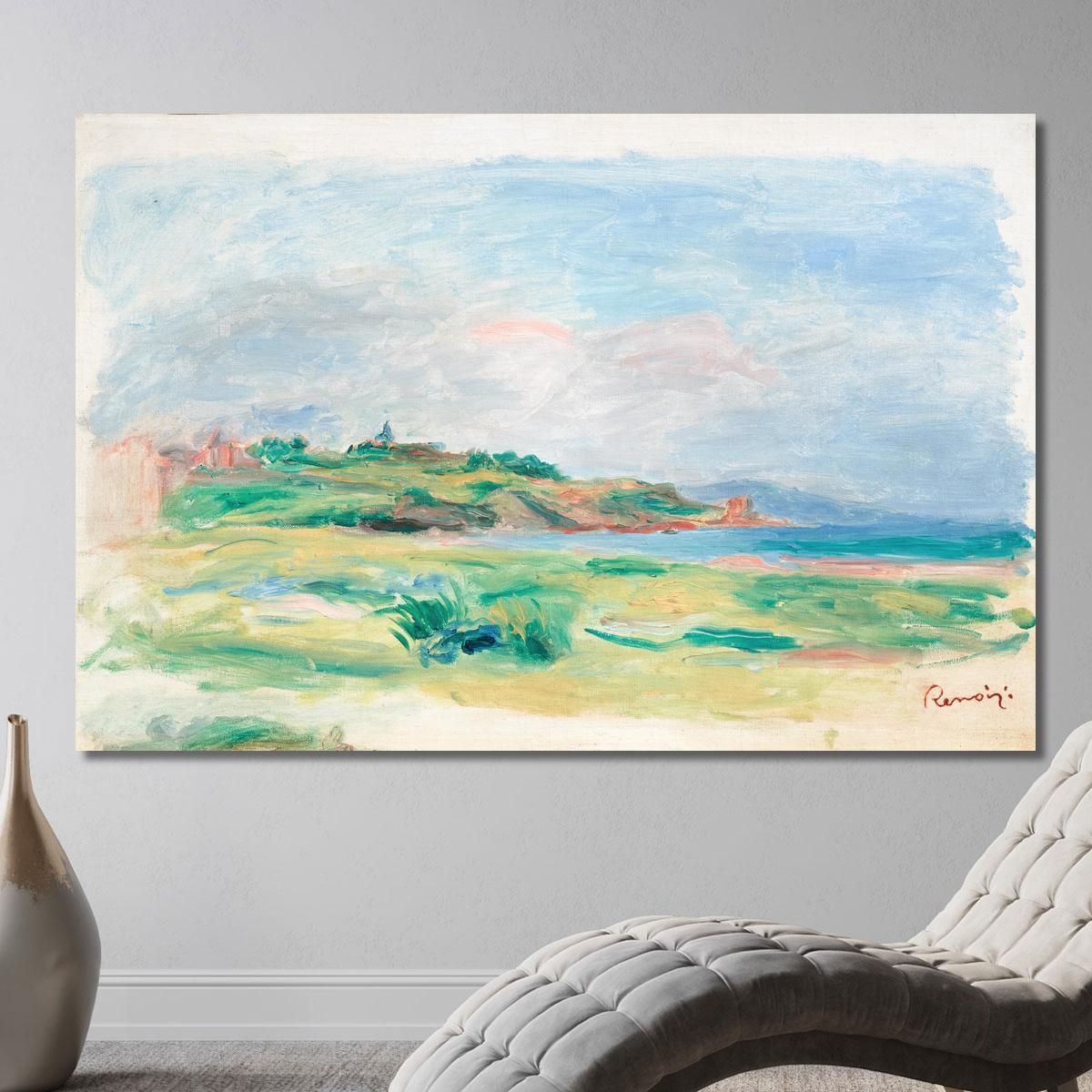 Gulf Sea Green Cliffs Pierre-Auguste Renoir par250 canvas print 