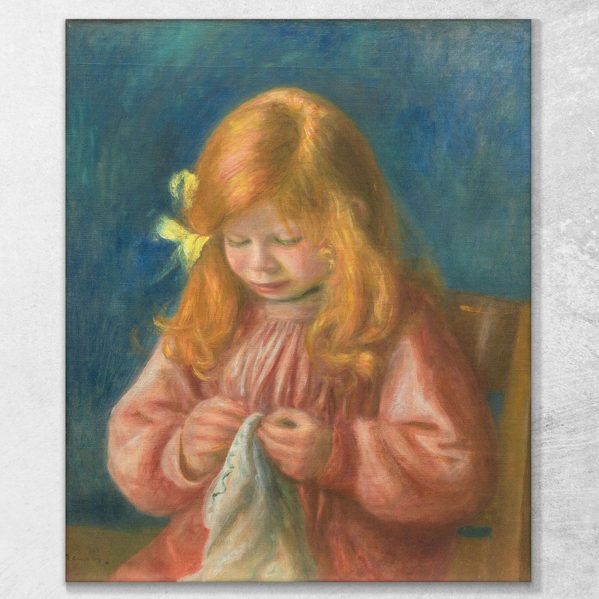 Jean Renoir Sewing Pierre-Auguste Renoir par263 canvas print 
