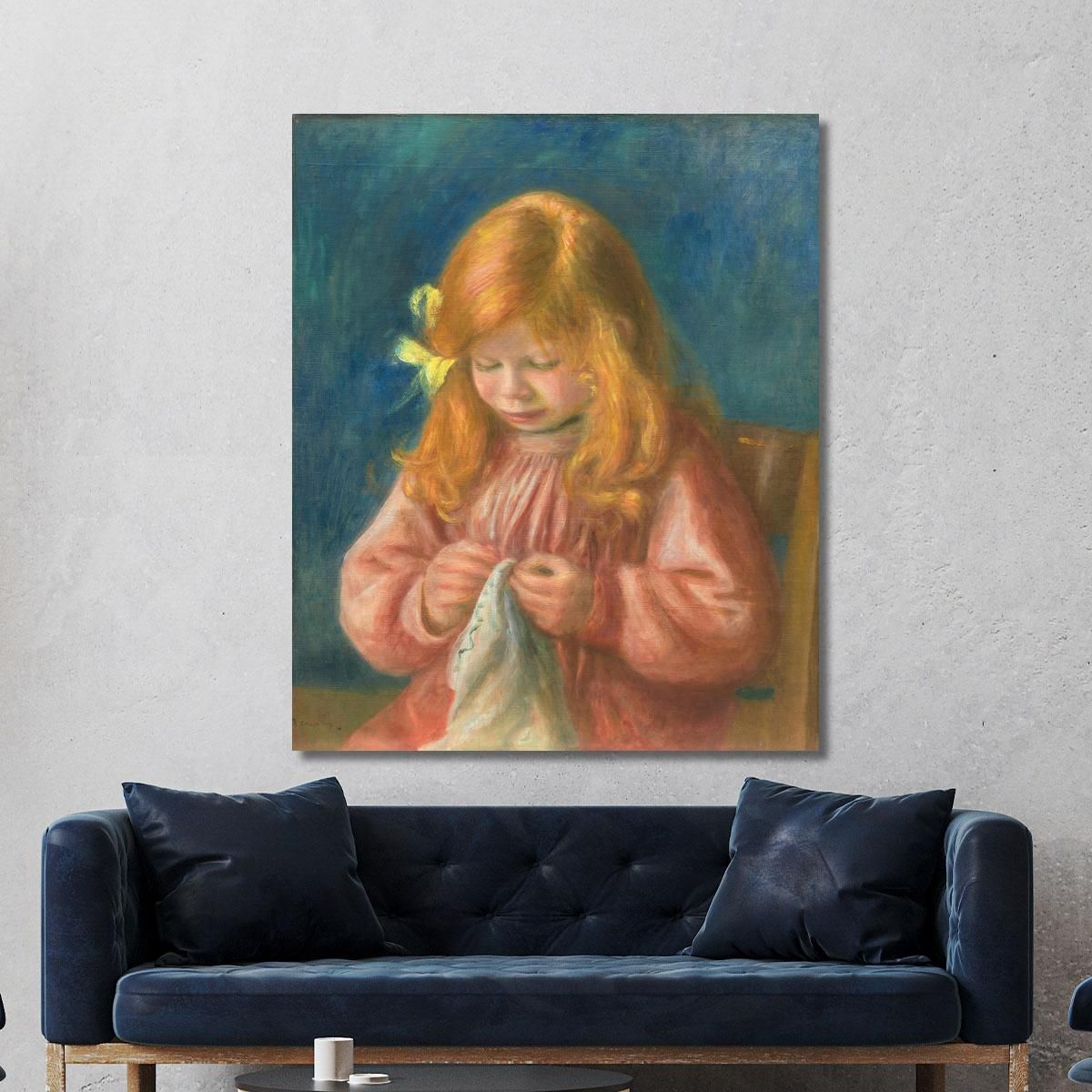 Jean Renoir Sewing Pierre-Auguste Renoir par263 canvas print 