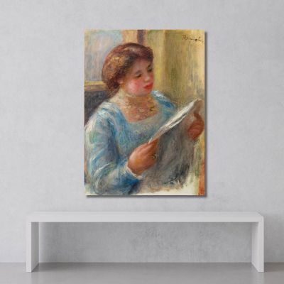 Young Woman Reading Pierre-Auguste Renoir par268 canvas print 