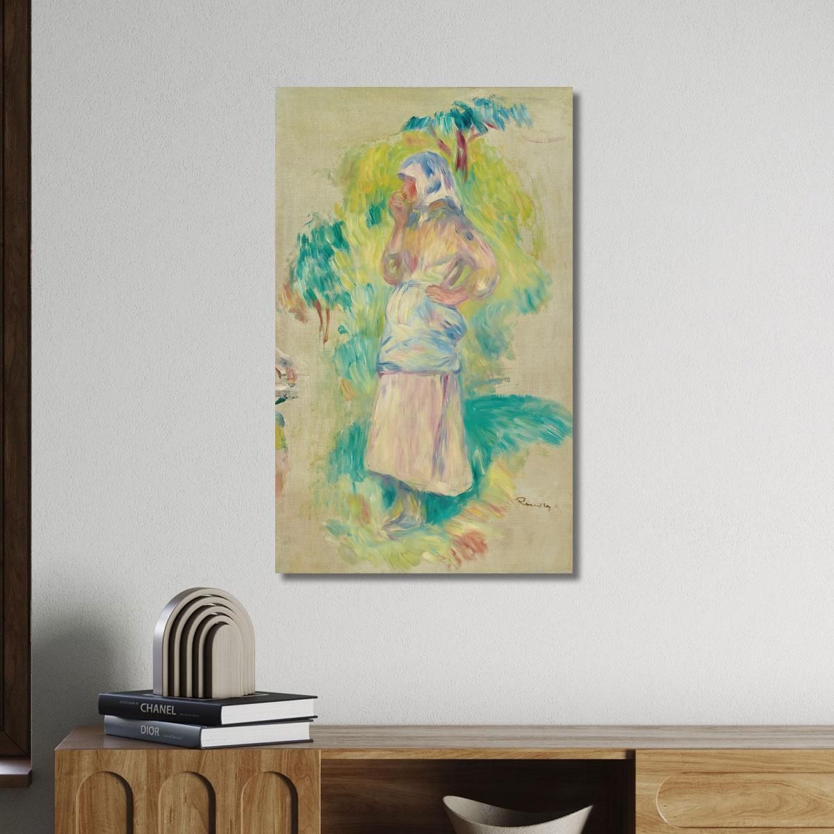 Young Peasant Girl Eating An Apple Gabrielle Dufour Pierre-Auguste Renoir par275 canvas print 