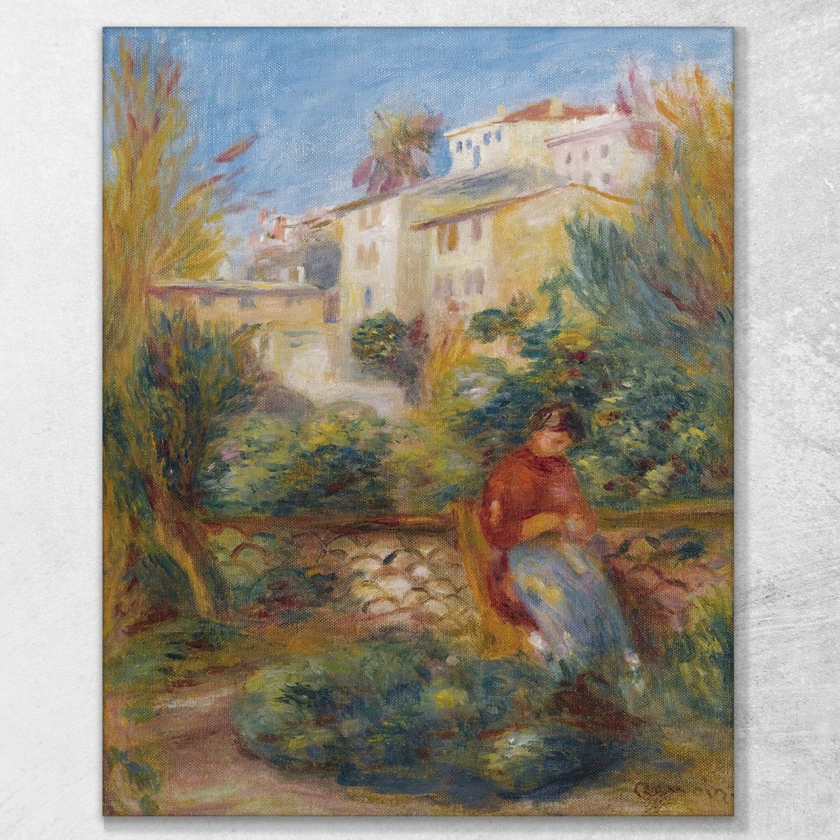 The Terrace In Cagnes Pierre-Auguste Renoir par284 canvas print 