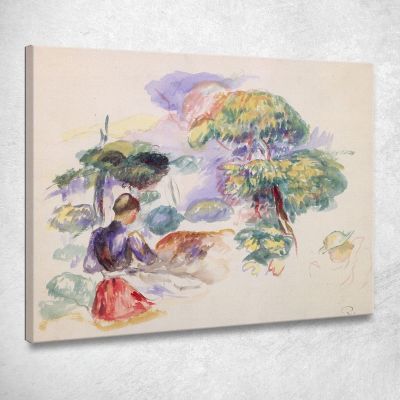 Landscape With A Girl Pierre-Auguste Renoir par296 canvas print 