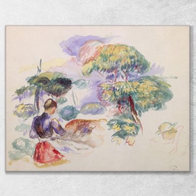 Landscape With A Girl Pierre-Auguste Renoir par296 canvas print 