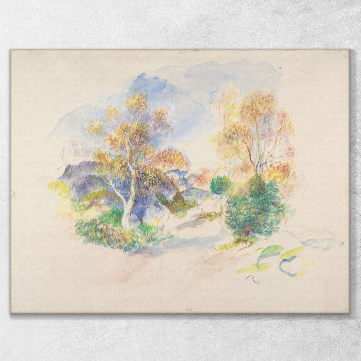 Landscape With A Path Between Trees Pierre-Auguste Renoir par297 canvas print 
