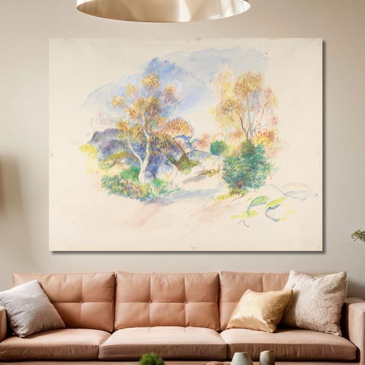 Landscape With A Path Between Trees Pierre-Auguste Renoir par297 canvas print 