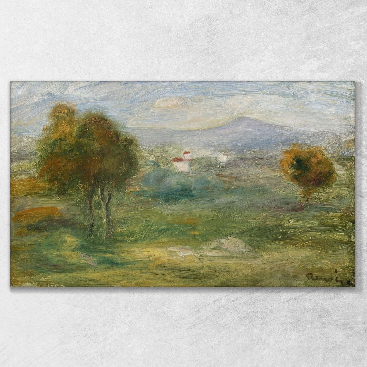 Landscape With Houses In Cagnes-Sur-Mer Pierre-Auguste Renoir par298 canvas print 