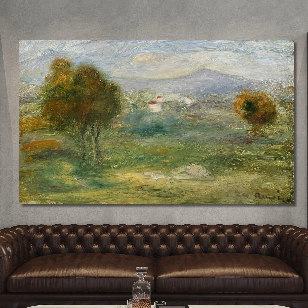 Landscape With Houses In Cagnes-Sur-Mer Pierre-Auguste Renoir par298 canvas print 