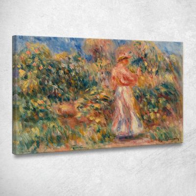 Landscape With Woman In Pink And White Pierre-Auguste Renoir par301 canvas print 