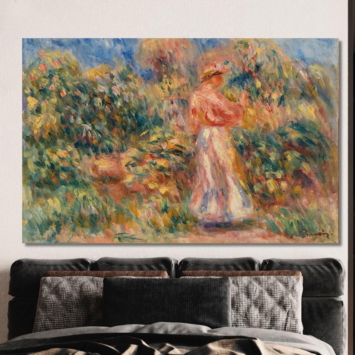 Landscape With Woman In Pink And White Pierre-Auguste Renoir par301 canvas print 