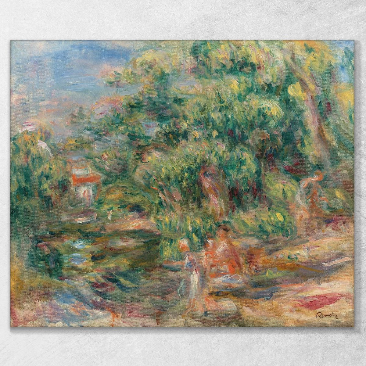 Washerwomen On The Banks Of The Loup Pierre-Auguste Renoir par305 canvas print 