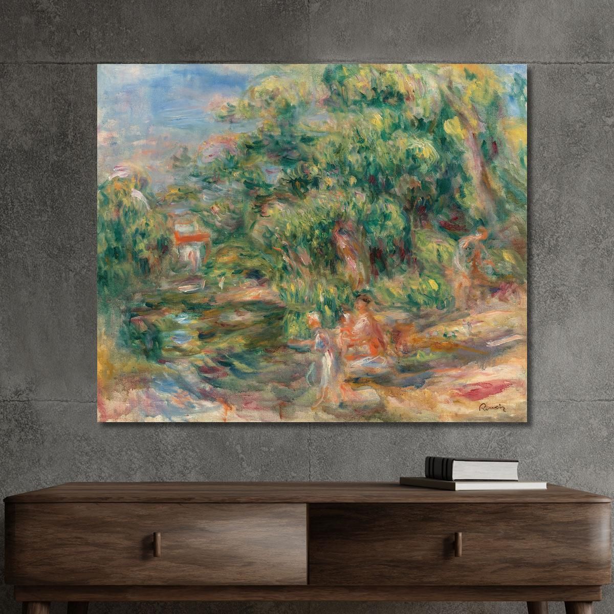 Washerwomen On The Banks Of The Loup Pierre-Auguste Renoir par305 canvas print 