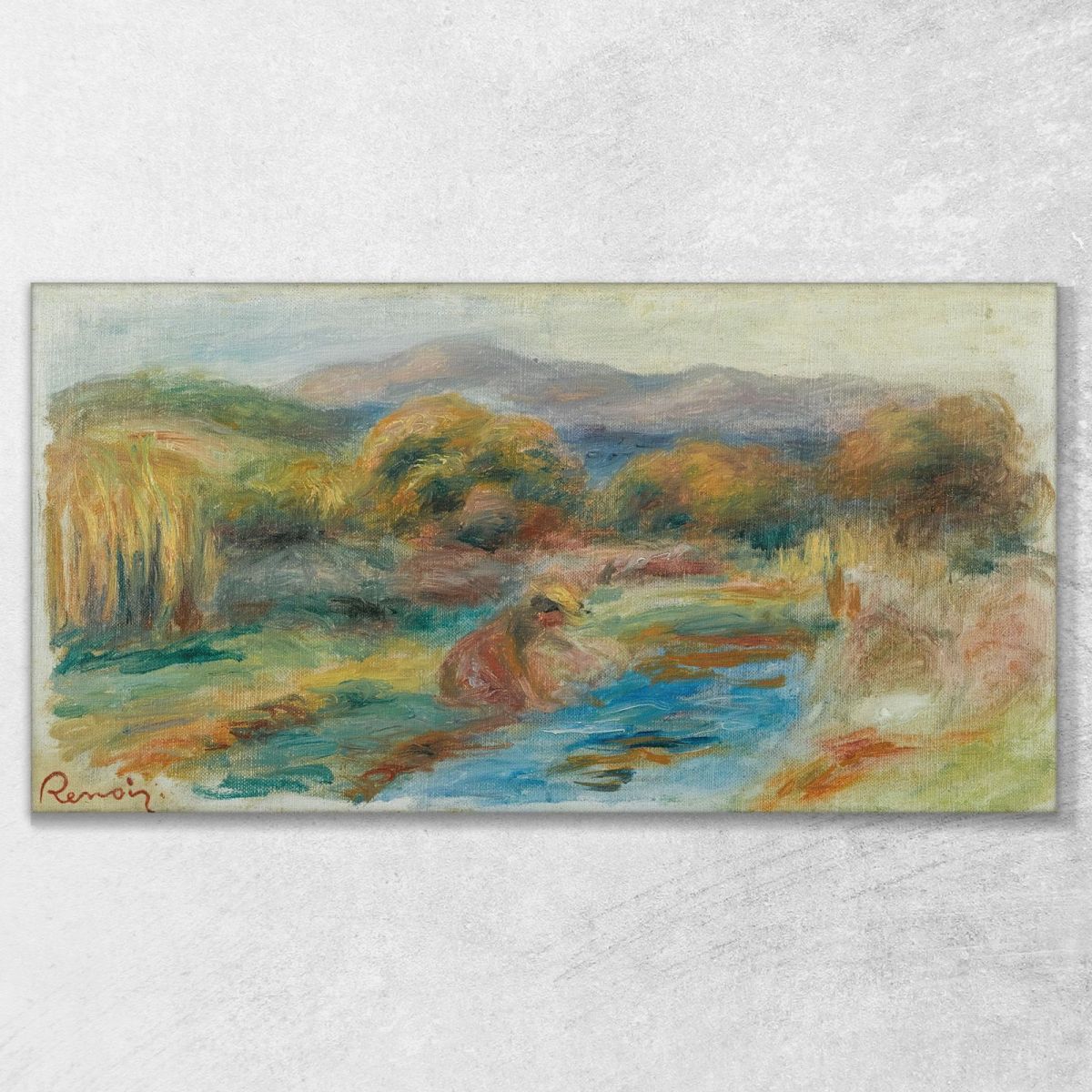Washer In A Landscape Pierre-Auguste Renoir par306 canvas print 